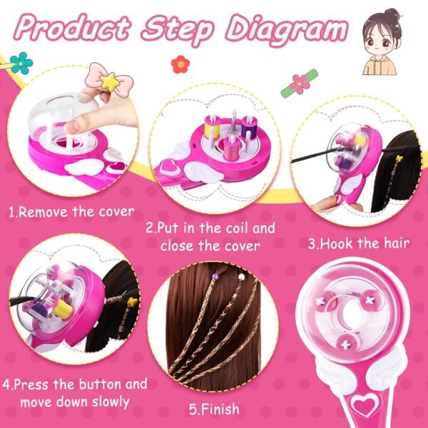 1752315191_71MYt0GgxuL._SL1500_.jpg Automatic Hair Braider - Electric Hair Braiding Machine for Kids, DIY Hair Decorations Styling Tools Kit - Perfect Gifts for Teen Girls