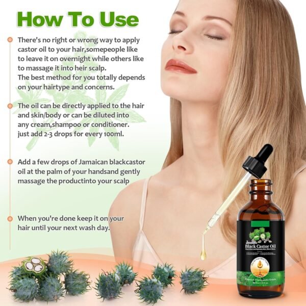 1753022000_81Nq74NQngL._SL1500_.jpg Jamaican Black Castor Oil Cold Pressed,Castor Oil in A Glass Bottle with Glass Dropper, Eyelash&Eyebrow Brushes,Hexane Free for Fuller Thicker Hair, Eyelashes,Moisturizes Skin
