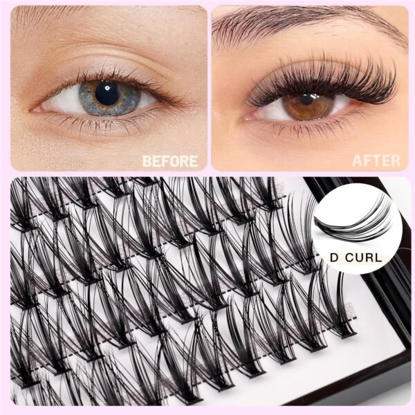 1753352846_81Uxa6hzySL._SL1500_.jpg 8-22mm to Choose 20D/40D/60D/80D/100D Individual False Eyelashes Makeup Cluster Eyelashes Thickness 0.07mm D Curl Natural long Black Soft 3D Eye Lashes Extensions (20D-13mm)