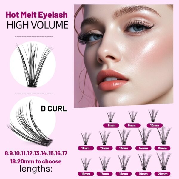 1753352849_71OV5U6tZGL._SL1500_.jpg 8-22mm to Choose 20D/40D/60D/80D/100D Individual False Eyelashes Makeup Cluster Eyelashes Thickness 0.07mm D Curl Natural long Black Soft 3D Eye Lashes Extensions (20D-13mm)