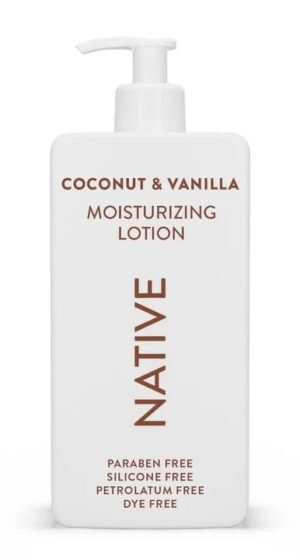 Native Body Lotion Contains Naturally Derived Plant-Based Moisturizers for Women and Men | Restores Dry Skin, Coconut & Vanilla, 16.5 fl oz