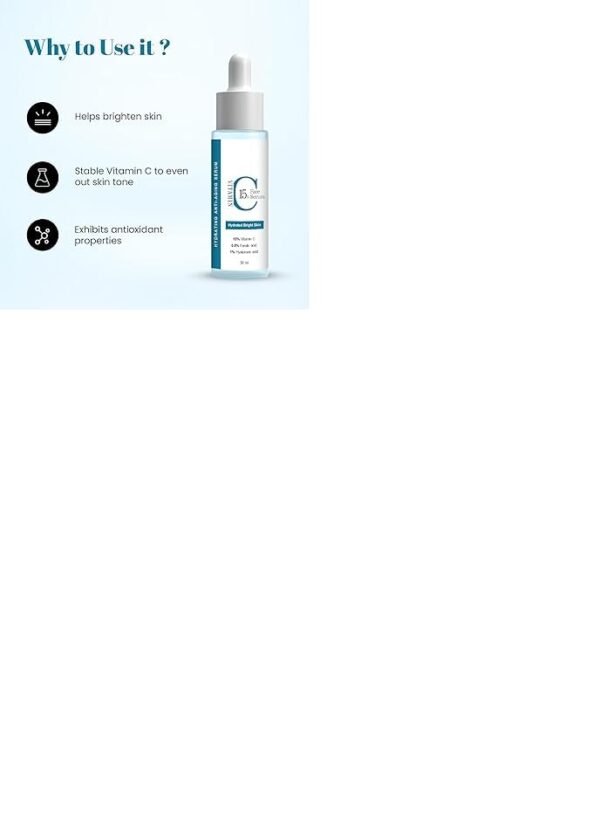 31nwoR-jMJL.jpg AK Anti-Ageing Serum, Advance 15% Vitamin C, 0.5% Ferulic Acid, 1% Hyaluronic Acid, Increases Skin's Glow Instantly and Reduces Spots Overtime, Bright Complete 30 ml