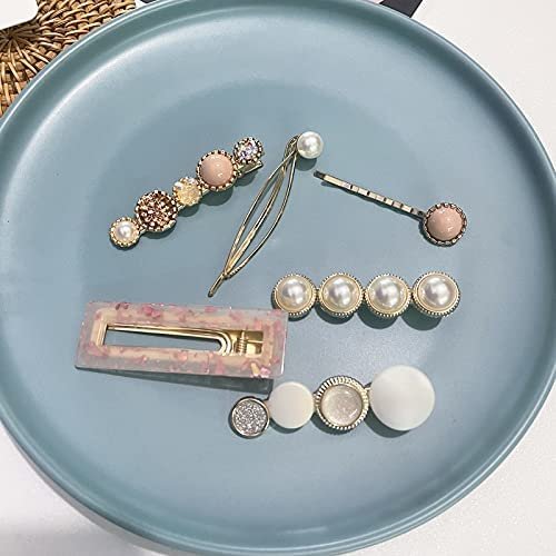 Mehayi 20 PCS Pearls Hair Clips Fashion Korean Style Acrylic ResinHairpins / Barrettes for Women and Ladies Girls Headwear Styling Tools Hair Accessories Bobby Pins