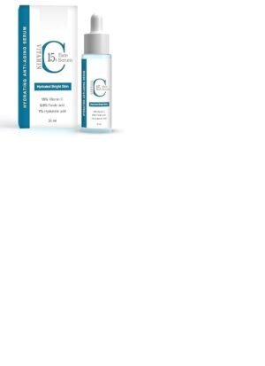 AK Anti-Ageing Serum, Advance 15% Vitamin C, 0.5% Ferulic Acid, 1% Hyaluronic Acid, Increases Skin's Glow Instantly and Reduces Spots Overtime, Bright Complete 30 ml