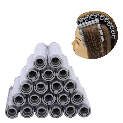 20pcs Hair Perm Rods Fluffy Perming Rod Hair Roller Curler Hairdressing Tool Kit(Purple) Styling Tools & Appliances (Grey)