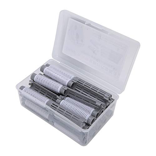 20pcs Hair Perm Rods Fluffy Perming Rod Hair Roller Curler Hairdressing Tool Kit(Purple) Styling Tools & Appliances (Grey)