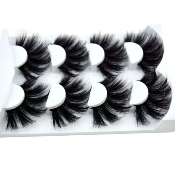 51-Hep24z6L._SL1000_.jpg HBZGTLAD NEW 4 Pairs 3D Mink Hair False Eyelashes Criss-cross Wispy Cross Fluffy length 25mm Lashes Extension Handmade Eye Makeup Tools (MDR-5)