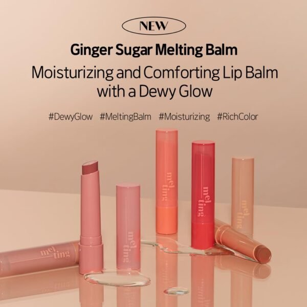 510geNkVVHL._SL1000_.jpg Etude Ginger Sugar Melting Balm Stick 03 Bare Peach | Tinted Moisturizing Lip balm | Natural Ingredients Hydrate Ginger, Sugar, Shea Butter Moisturizing Relaxing Effect | K-Beauty