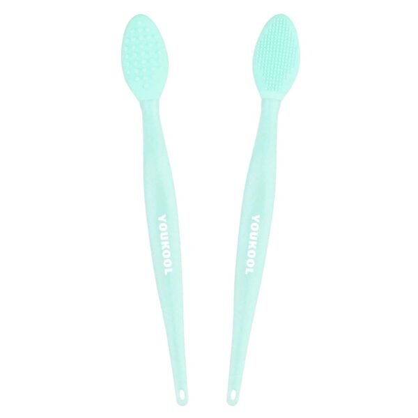 510pyF6Hy4L._SL1500_.jpg Lip Scrub Brush,Double-Sided Silicone Exfoliating Lip Brush Tool for Smoother and Fuller Lip Appearance,Green,2pcs