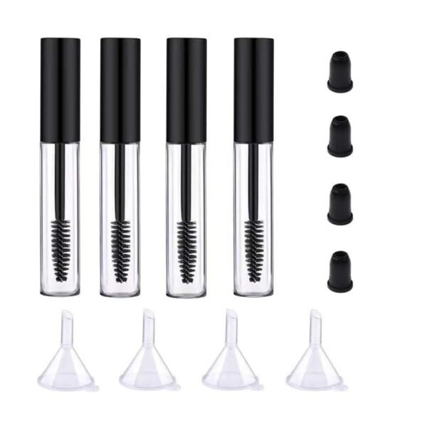 514AjvgjEL._SL1200_.jpg 4 Pack Empty Mascara Tube with Eyelash Wand, ForSewian10ml Premium Eyelash Cream Container Bottle with Mini Funnels and Leak Stoppers (black)