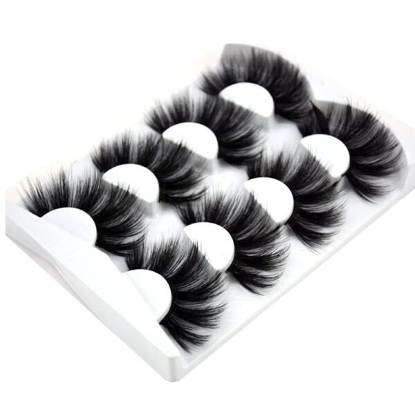 514Whkd5c7L._SL1000_.jpg HBZGTLAD NEW 4 Pairs 3D Mink Hair False Eyelashes Criss-cross Wispy Cross Fluffy length 25mm Lashes Extension Handmade Eye Makeup Tools (MDR-5)