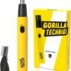 Gorilla Technique Nose Ear Hair Trimmer for Men, Rechargeable 2-in-1 Trimmer for Nose Ear Eyebrow Hair Removal, No Pull No Snag Grooming with High-Speed 10,000rpm Motor, 2 Heads