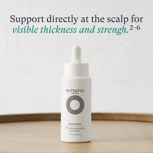 Nutrafol Postpartum Hair Growth Supplements and Hair Serum, Clinically Tested for Visible Thickness and Strength - 1 Month Supply, 1.7 Fl Oz Bottle