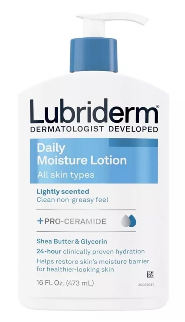 Lubriderm Daily Moisture Hydrating Body and Hand Lotion, Non-Greasy, 16 fl Oz, Package may vary