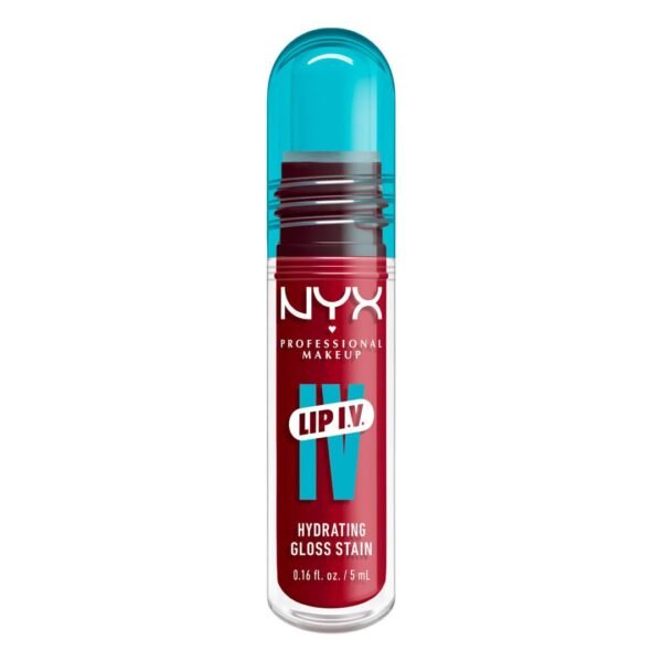 517nL7zDsYL._SL1080_.jpg NYX PROFESSIONAL MAKEUP Lip IV Hydrating Glossy Lip Stain with 12HR Hydration - Red-y Set Wet (Red)
