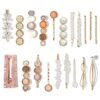 Mehayi 20 PCS Pearls Hair Clips Fashion Korean Style Acrylic ResinHairpins / Barrettes for Women and Ladies Girls Headwear Styling Tools Hair Accessories Bobby Pins