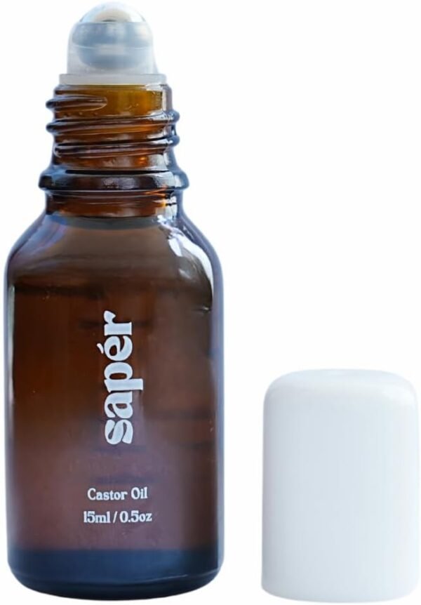 51CBBTn-zKL._AC_SL1000_.jpg Castor Oil Roller Glass Bottle for Eyebrow, Eyelashes, Skin, Lips - Certified Organic 100% Pure Castor Oil, Cold Pressed, Hexane Free, Unrefined - Vegan, Mess Free Roll On Application, Single-Origin