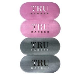 51CHYTVGqL.jpg TRU BARBER HAIR GRIPPERS ® 2 COLORS BUNDLE PACK 4 PCS for Men and Women - Salon and Barber, Hair Clips for Styling, Hair holder Grips (Gray/Pink).
