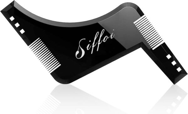 2PCS Men's Beard Shaping Styling Tool Set with Comb, 2025 Version Precision Edging for Jaw, Cheek & Neck Lines, Works with All Beard Razors & Trimmers (Large Size)