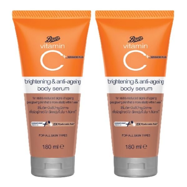 51CpzroWqKL._SL1000_.jpg Taweengam Body Cream Serum Lotion Moisturizer Skin Care Anti-Ageing Brightening Boots Vitamin C 180 ml x 2 Tubes