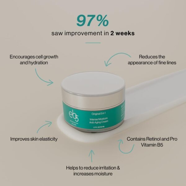 51Dig6gXc0L._SL1100_.jpg eb5 Intense Moisture Anti Aging Moisturizer Face & Neck Cream- Tone Tighten Skin with Retinol, Fade Fine Lines & Wrinkles with Vitamin E, A & B5-1.7oz.