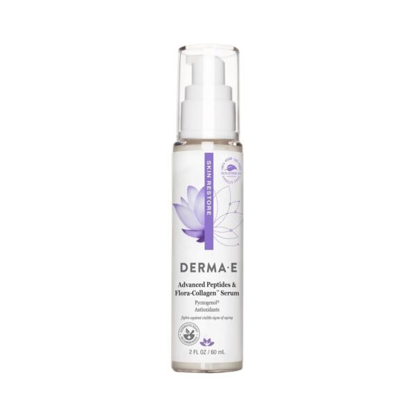 51Eji2sNi5L._SL1500_.jpg DERMA E Advanced Peptides and Vegan Flora-Collagen Serum – Double Action Collagen Face Cream with Peptide Complex – Intensely Hydrating Serum for Lines, Wrinkles and Redness, 2 oz