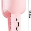 51EpEQZsEL._AC_SL1500_.jpg NOVUS Waver Curling Iron, Beach Waves Curling Wand, Ionic Hair Waver with Anti-Scald Hair Crimper, Easy to Use, 2 Barrel Hair Crimper for Short Hair Women, Pink, 1.25 Inch