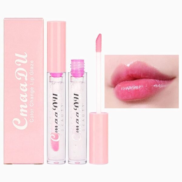51EsO720swL._SL1000_.jpg BINGBRUSH 2 Pcs Color Changing Lip Gloss Lip Oil Tinted, Pink Magic Mood Lipstick,Temperature Color Change Lip Stain Lip Balm, Longlasting Lips Will Not Dry Out
