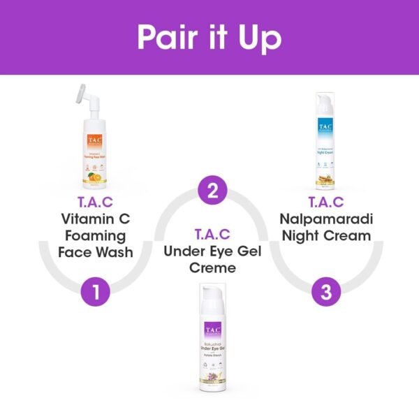 TAC Bakuchiol Under Eye Gel Cream - Dark Circles Removal, Retinol Formula with Potato Starch - Wrinkle Lift, Anti-Ageing Solution for Men & Women, For Dry & Puffy Eyes - 25