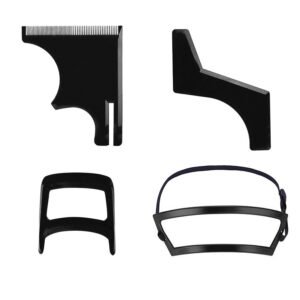 51FfYdKkH9L._SL1500_.jpg Beard Shaping And Styling Tool, Beard Grooming Shaping Tool, Set of 4 Beard Beard Shaping Comb for Beard Shaving Hair Styling Hairline Goatee Template and Hairline Shaping Tool (Black)
