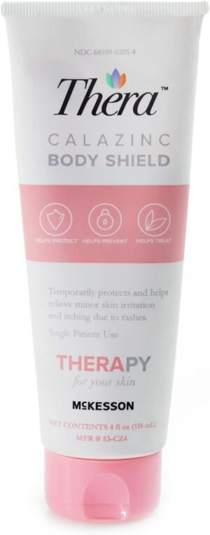 McKesson Thera Calazinc Body Shield Barrier Cream with Calamine and Zinc - Incontinence Skin Protectant Ointment, Diaper Rash, Scented - 4 oz, 1 Count