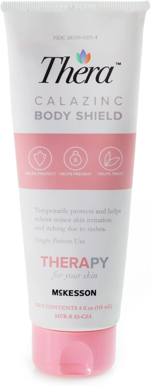 McKesson Thera Calazinc Body Shield Barrier Cream with Calamine and Zinc - Incontinence Skin Protectant Ointment, Diaper Rash, Scented - 4 oz, 1 Count