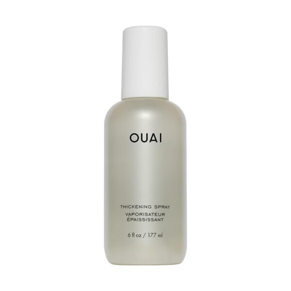 OUAI Hair Thickening Spray - Thickening & Volumizing Spray for Instantly Thicker, Fuller-Looking Hair - Protects, Strengthens & Repairs with Amaranth Peptide & Amino Acids (6 Fl Oz)