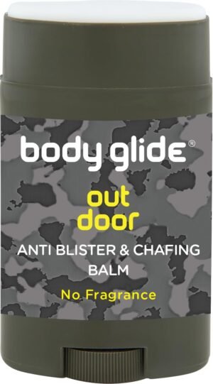 Body Glide Outdoor Anti Chafe Balm 1.5oz: Fragrance free anti chafing stick trusted in basic training, endurance sports & everyday life. Use on neck, shoulders, chest, butt, groin, thighs & feet