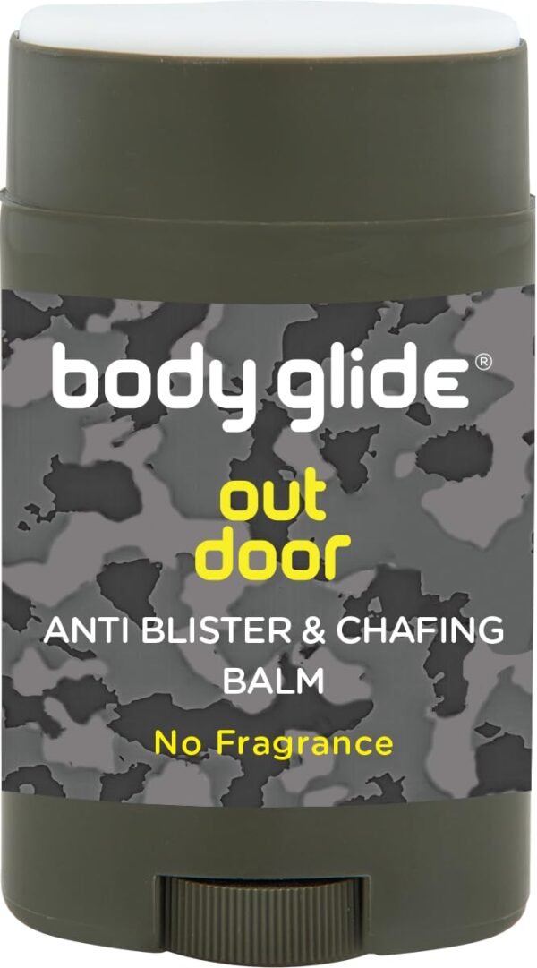 Body Glide Outdoor Anti Chafe Balm 1.5oz: Fragrance free anti chafing stick trusted in basic training, endurance sports & everyday life. Use on neck, shoulders, chest, butt, groin, thighs & feet