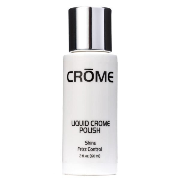 Crome Hair Serum - Liquid Crome Serum for Taming and Styling Frizzy Hair - Oil-Free, Alcohol-Free Moisturizer with Heat and Humidity Protection - Anti-Frizz Serums for Glossy Shine and Glow, 2 Fl Oz