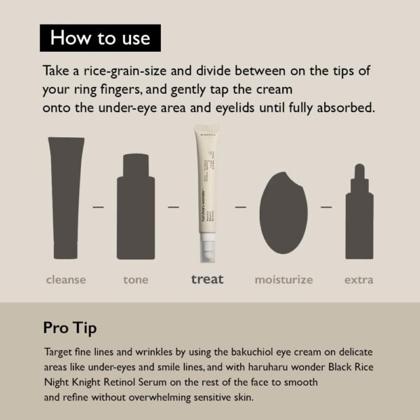 51II5exOmyL._SL1000_.jpg Haruharu Wonder Black Rice Bakuchiol Eye Cream 0.67 fl.oz / 20ml | Anti-Aging, Wrinkle Care, Natural Retinol Alternative | Cruelty Free, EWG-Green