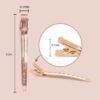 Kitsch Metal Hair Clips for Styling - Alligator Clips for Sectioning, Cutting, Coloring, Blow Drying and Makeup | Salon Quality Hair Accessories - 6pcs (Rose Gold)