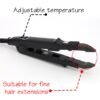 Hair Extension Tool Kit Profession Fusion Heat Iron Connector US Plug 100g Keratin Beads Heat Shield Guards for Keratin Bonding Tool Weft Extension Hair Styling (Black)