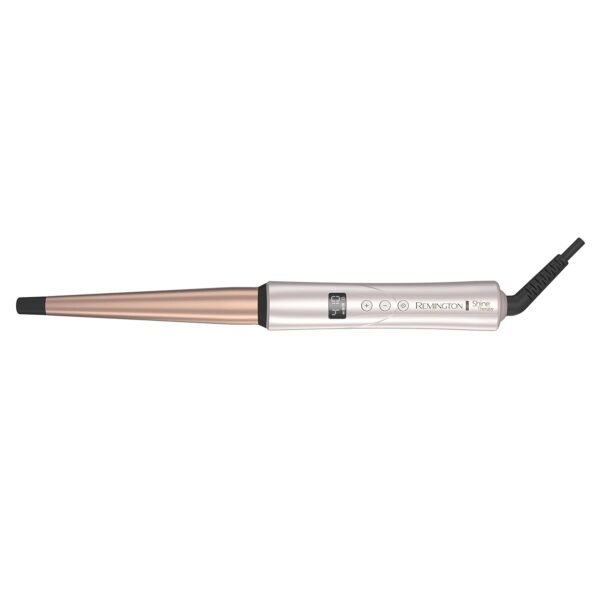 51LIB3rhcYL._SL1500_.jpg Remington Shine Therapy Argan Oil & Keratin Infused ½-1 Inch Tapered Curling Wand for Natural Curls, Includes Heat Glove