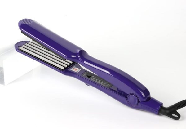 MBHAIR Ceramic Crimper Iron for Volumizing Fluffy Hairstyle, Corrugation Crimper Hair Iron, Anti Static Ceramic Hair Crimping Iron Adjust Temperature (Purple)
