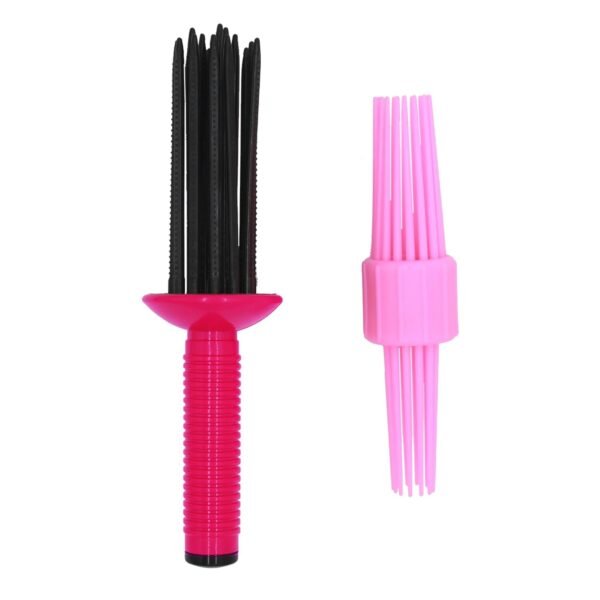 2PCS Curling Roll Comb, Curling Roll Comb for Curly Hair, 3 Different Sizes of Styler for Curly Hair, Hair Curling Roll Comb