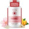 BB Company Radiancy | Vaginal Probiotics for Vaginal Dryness, pH Balance | Fights Itch, Odor | Anti-Aging | Hyaluronic Acid, Probiotics, Vitamin C, Multi Collagen | 120 Ct