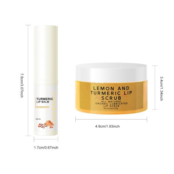 51P9H5MyYsL._SL1500_.jpg Turmeric Lip Treatment Kit for Dark Lips, Sugar Lip Scrub&Lip Balm for Smokers, Lip Exfoliator Scrub for Hydration Chapped and Cracked Peel Lips