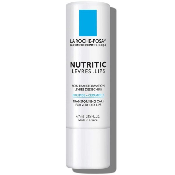 51PjyXukFLL._SL1500_.jpg La Roche-Posay Nutritic Lip Balm for Very Dry Lips, Soothes and Repairs Chapped Lips with Shea Butter and Ceramides, 0.15 Fl Oz (Pack of 1)