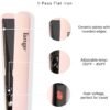 L'ANGE HAIR Le Ceramique 1-Pass Flat Iron Hair Straightener | Fast Heating Ceramic Flat Iron | Best Hot Tools Professional Hair Straightener to Lock in Moisture & Shine | (Blush)
