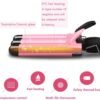 3 Jumbo Barrel Curling Iron Wand 32mm Hair Waver Temperature Adjustable Ceramic Big Waves Hair Crimper (1.25'')