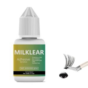 2025 Upgraded Formula Lash Cluster Glue Waterproof, Fast Drying Long Lasting 2-3 Weeks Strong Hold, Eylash Extension Glue Sensitive Eyes, Individual Lash, Self Application, Salon/Home DIY