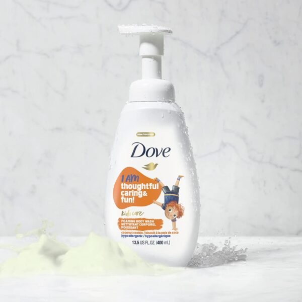 Dove Foaming Body Wash 4 Count For Kids Coconut Cookie Sulfate-Free Skin Care, 13.5 Fl Oz