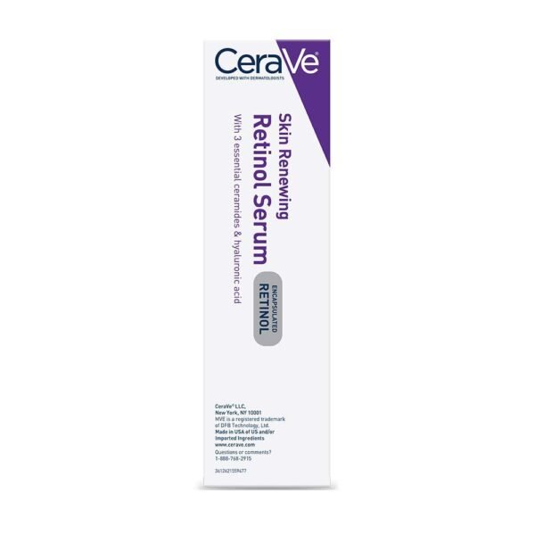 CeraVe Anti Aging Retinol Serum For Face, Encapsulated Retinol With Hyaluronic Acid, Niacinamide & Ceramides, Smooths Wrinkles & Fine Lines, Gentle Skin Brightening Serum, Fragrance Free, 1 Oz